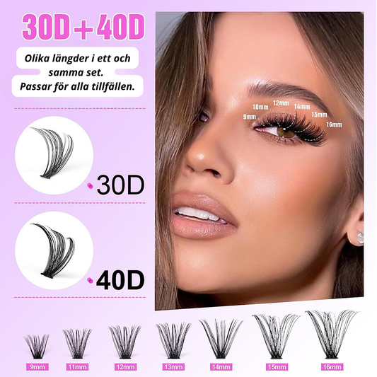 DIY Cluster Lashes – Blandat set lösögonfransar