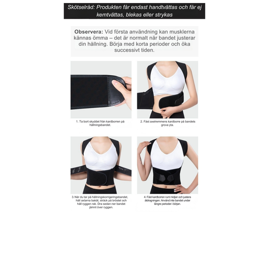 Osynligt ryggstöd – Korrigeringsband för rak hållning